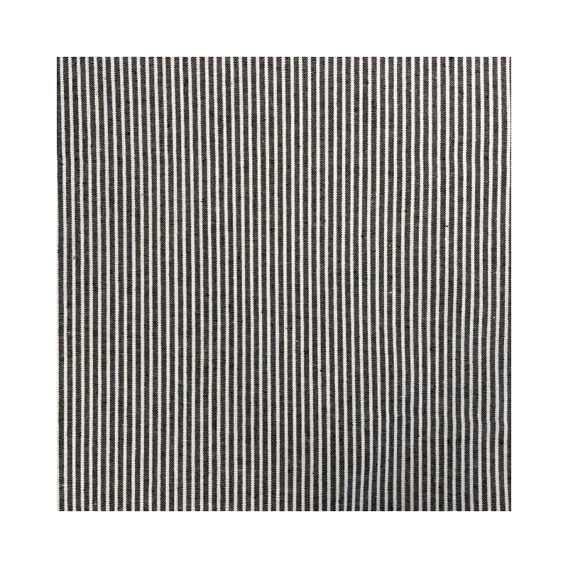Algodón tejido a rayas RAYCO Negro / Crudo